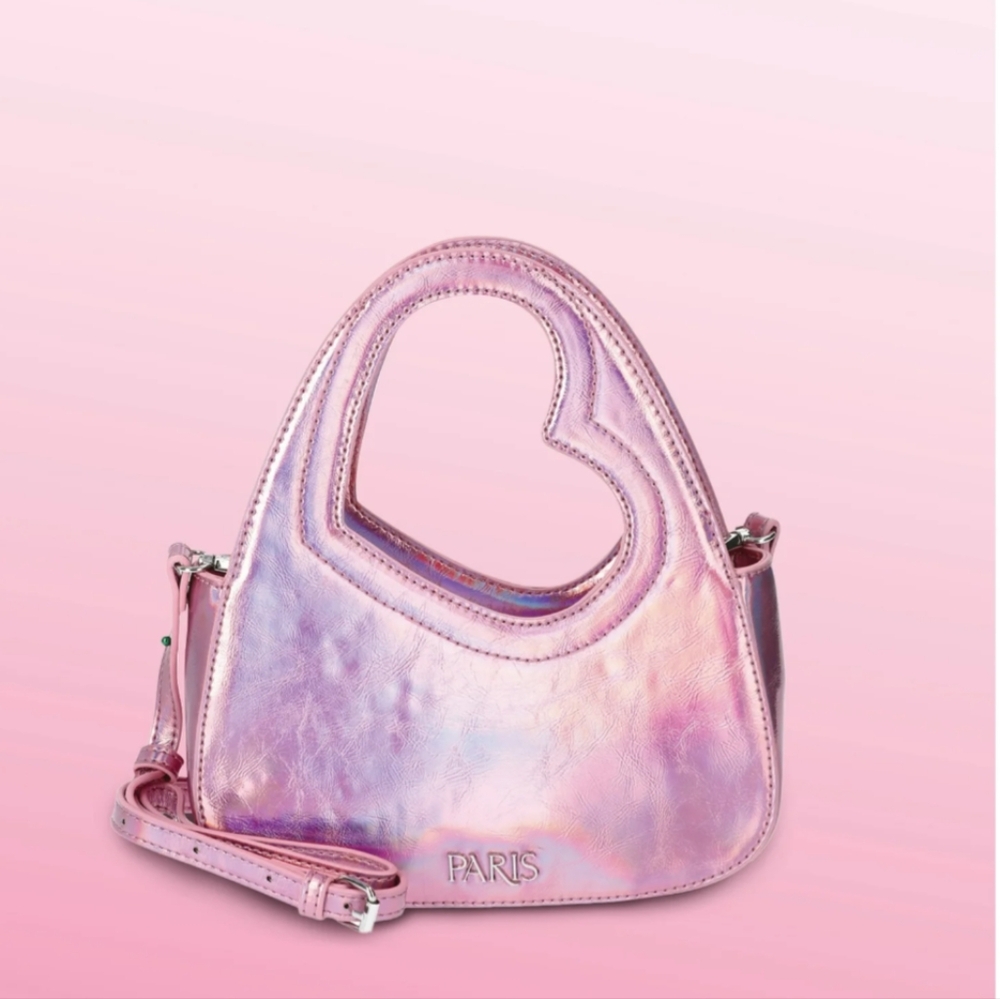 🆕PARIS HILTON Heartbreaker Top Handle/Crossbody Bag Pink